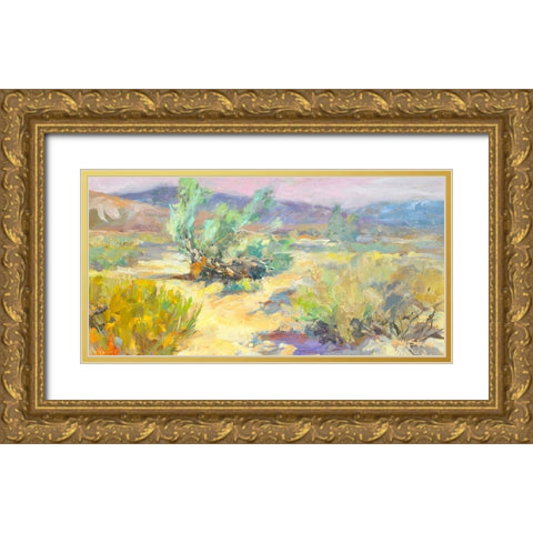 Desert Garden Gold Ornate Wood Framed Art Print with Double Matting by Stevens, Allayn