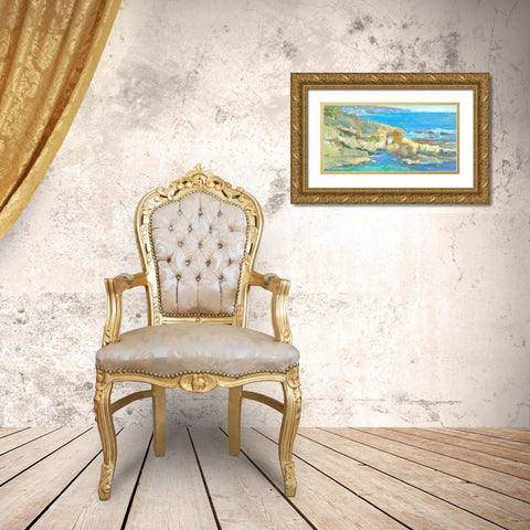 Coastal Gateway Gold Ornate Wood Framed Art Print with Double Matting by Stevens, Allayn