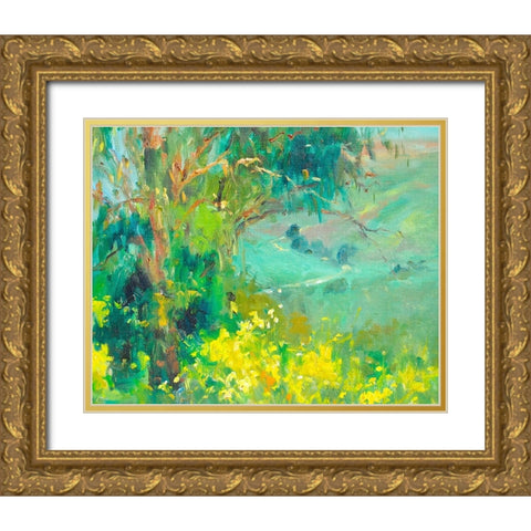The Valley Gold Ornate Wood Framed Art Print with Double Matting by Stevens, Allayn