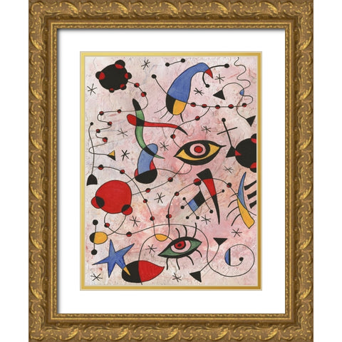 Miro Memoirs II Gold Ornate Wood Framed Art Print with Double Matting by Willett, Michael
