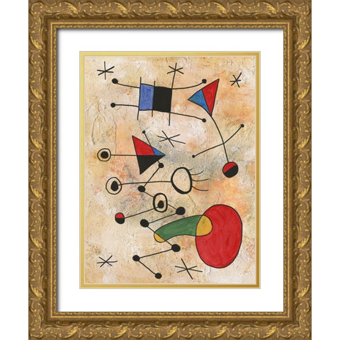 Miro Memoirs III Gold Ornate Wood Framed Art Print with Double Matting by Willett, Michael