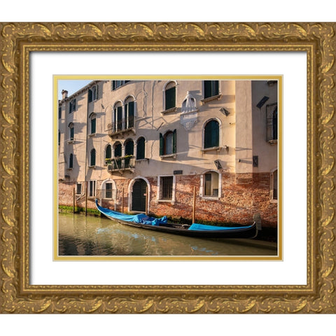Good Morning Venice Gold Ornate Wood Framed Art Print with Double Matting by Head, Danny
