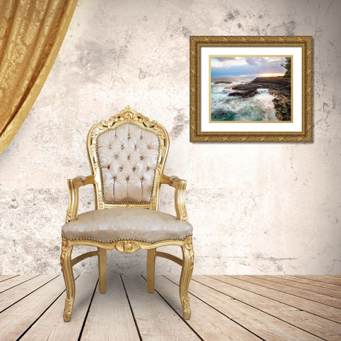 North Shore Gold Ornate Wood Framed Art Print with Double Matting by Head, Danny