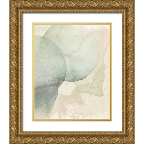 Softwash Abstract  II Gold Ornate Wood Framed Art Print with Double Matting by Hunziker, Steve