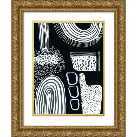 BAndW Fun II Gold Ornate Wood Framed Art Print with Double Matting by Moore, Regina