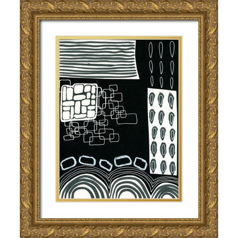 BAndW Fun IV Gold Ornate Wood Framed Art Print with Double Matting by Moore, Regina
