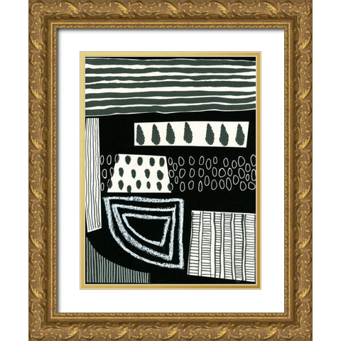 BAndW Fun VIII Gold Ornate Wood Framed Art Print with Double Matting by Moore, Regina