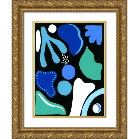 Cool Shapes  I Gold Ornate Wood Framed Art Print with Double Matting by Moore, Regina