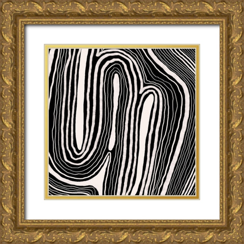 Dizziness I Gold Ornate Wood Framed Art Print with Double Matting by Moore, Regina