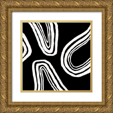 Dizziness III Gold Ornate Wood Framed Art Print with Double Matting by Moore, Regina