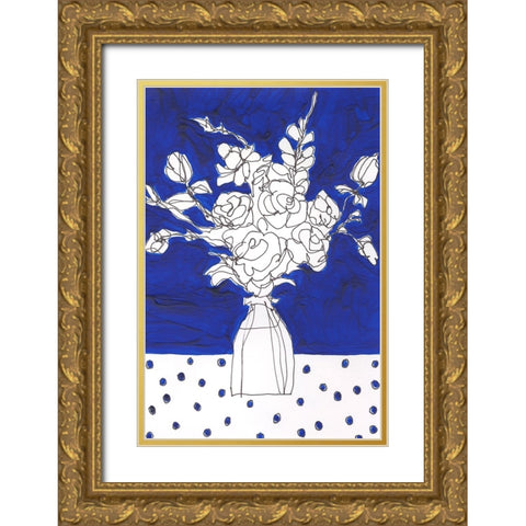 Floral Jardiniere II Gold Ornate Wood Framed Art Print with Double Matting by Moore, Regina