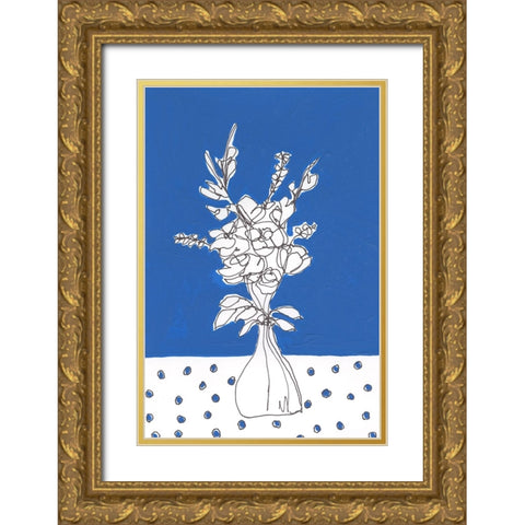 Floral Jardiniere III Gold Ornate Wood Framed Art Print with Double Matting by Moore, Regina