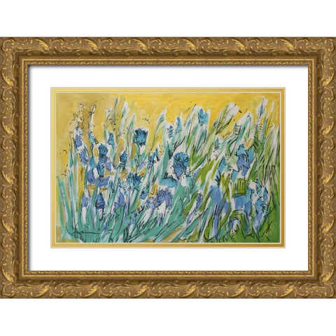 Join Me in the Meadow Gold Ornate Wood Framed Art Print with Double Matting by Fagan, Dorothy