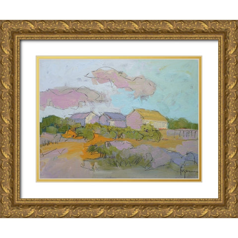 Shine on Me Gold Ornate Wood Framed Art Print with Double Matting by Fagan, Dorothy