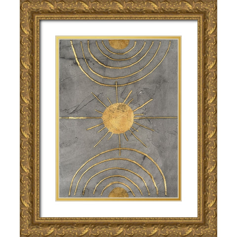 Solar Arcs II Gold Ornate Wood Framed Art Print with Double Matting by Willett, Michael