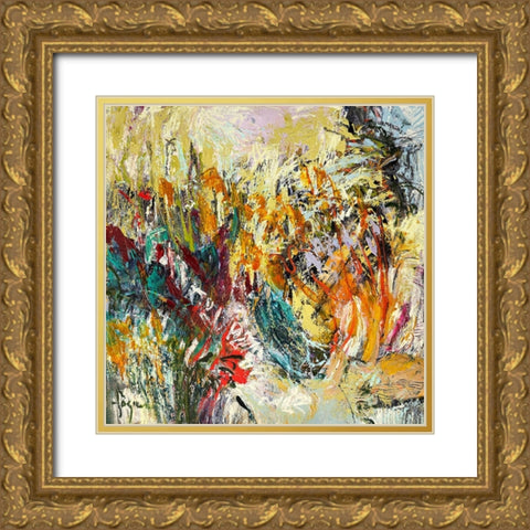 Primal Flame I Gold Ornate Wood Framed Art Print with Double Matting by Fagan, Dorothy