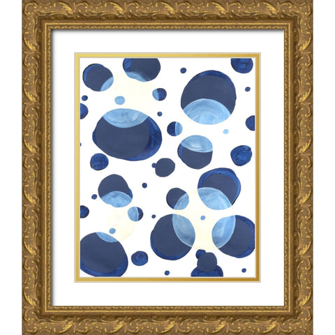 Ultramarine Orbs II Gold Ornate Wood Framed Art Print with Double Matting by Willett, Michael