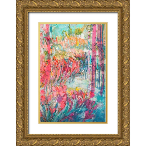 Goddess in Her Garden  III Gold Ornate Wood Framed Art Print with Double Matting by Fagan, Dorothy