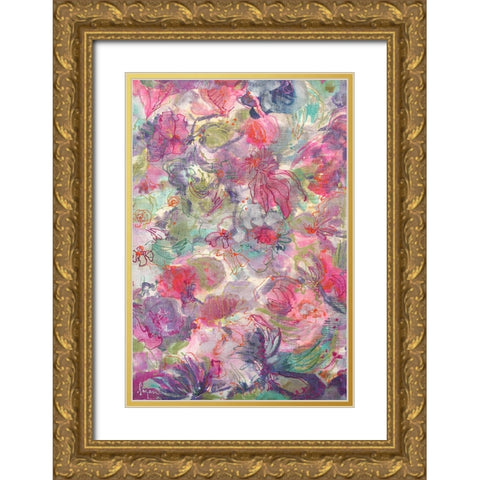 Promise Me a Rose Garden  III Gold Ornate Wood Framed Art Print with Double Matting by Fagan, Dorothy