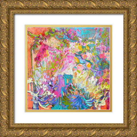A Tangerine Dream Gold Ornate Wood Framed Art Print with Double Matting by Fagan, Dorothy