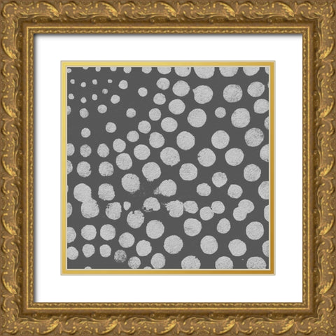 Square Decorative Batik  II Gold Ornate Wood Framed Art Print with Double Matting by Saunders, Alonzo