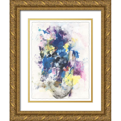 Embellished Floral Bouquet I Gold Ornate Wood Framed Art Print with Double Matting by Combs, Joyce