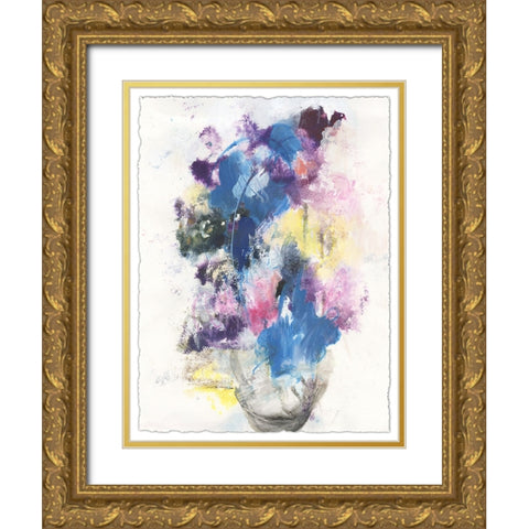 Embellished Floral Bouquet II Gold Ornate Wood Framed Art Print with Double Matting by Combs, Joyce
