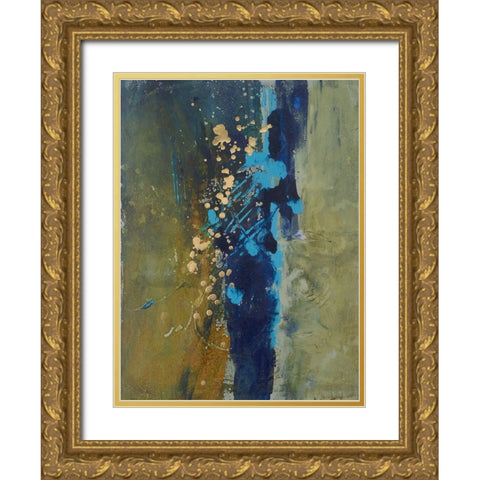 Embellished Journey I Gold Ornate Wood Framed Art Print with Double Matting by Combs, Joyce