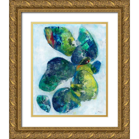 A Happy Family II Gold Ornate Wood Framed Art Print with Double Matting by Combs, Joyce
