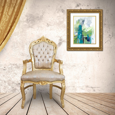 Air Castles I Gold Ornate Wood Framed Art Print with Double Matting by Combs, Joyce