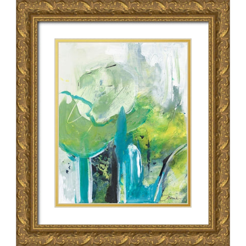 Air Castles II Gold Ornate Wood Framed Art Print with Double Matting by Combs, Joyce
