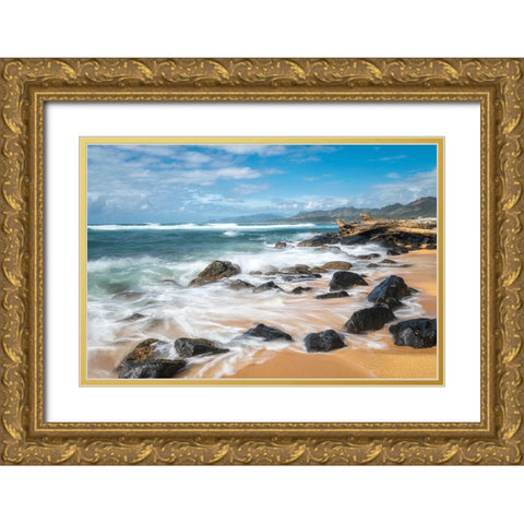 Sunny Retreat I Gold Ornate Wood Framed Art Print with Double Matting by Head, Danny