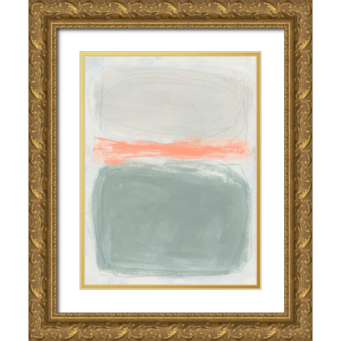 Fog Shapes II Gold Ornate Wood Framed Art Print with Double Matting by Vess, June Erica