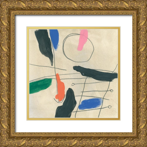 Dreaming Miro V Gold Ornate Wood Framed Art Print with Double Matting by Vess, June Erica