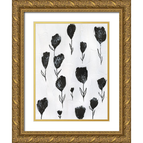 Pressed Poppurri II Gold Ornate Wood Framed Art Print with Double Matting by Lam, Vanna