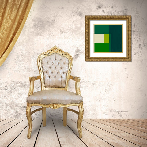 Emerald Centerpoint II Gold Ornate Wood Framed Art Print with Double Matting by Vess, June Erica