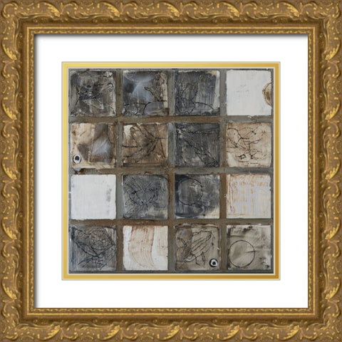 Unique Tiling I Gold Ornate Wood Framed Art Print with Double Matting by Ferrell, Erin McGee