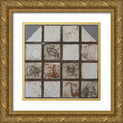 Unique Tiling II Gold Ornate Wood Framed Art Print with Double Matting by Ferrell, Erin McGee