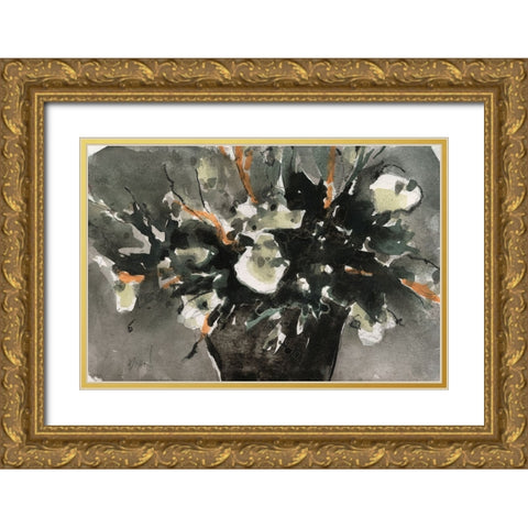 Dark Flower Aesthetic  I Gold Ornate Wood Framed Art Print with Double Matting by Dixon, Samuel