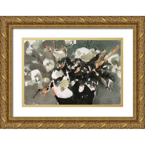 Dark Flower Aesthetic  II Gold Ornate Wood Framed Art Print with Double Matting by Dixon, Samuel