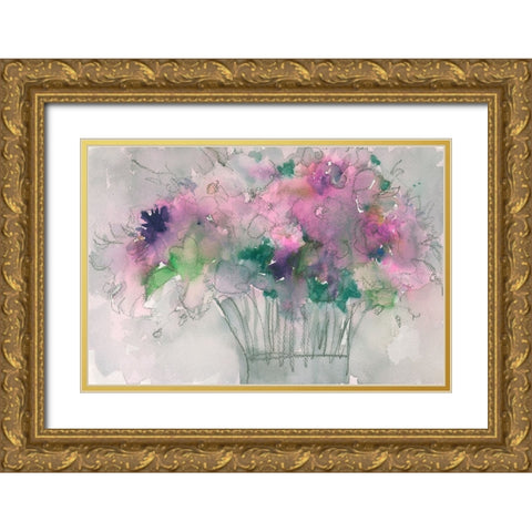 The Table Arrangement II Gold Ornate Wood Framed Art Print with Double Matting by Dixon, Samuel