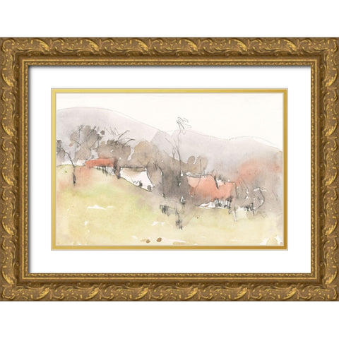 Along the Open Terrain  II Gold Ornate Wood Framed Art Print with Double Matting by Dixon, Samuel