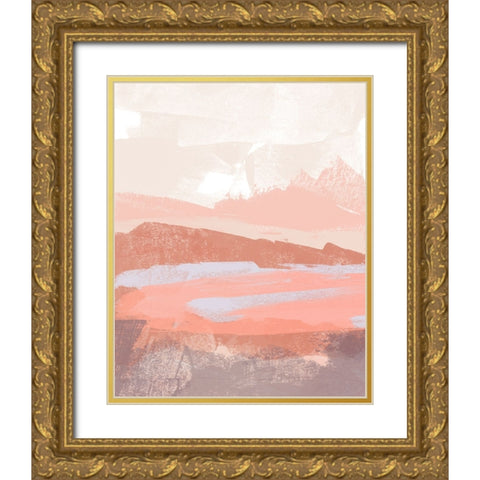 Paper Desert II Gold Ornate Wood Framed Art Print with Double Matting by Green, Jacob
