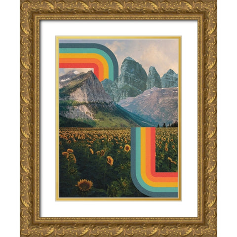 Retro Dreamscape I Gold Ornate Wood Framed Art Print with Double Matting by Barnes, Victoria