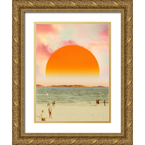 Retro Dreamscape II Gold Ornate Wood Framed Art Print with Double Matting by Barnes, Victoria