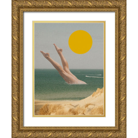 Retro Dreamscape III Gold Ornate Wood Framed Art Print with Double Matting by Barnes, Victoria