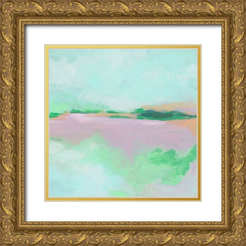 Lavender Sea II Gold Ornate Wood Framed Art Print with Double Matting by Vess, June Erica