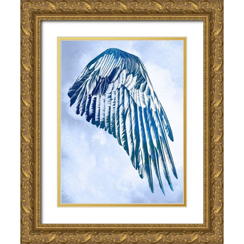 Wings in the Clouds II Gold Ornate Wood Framed Art Print with Double Matting by Vision Studio