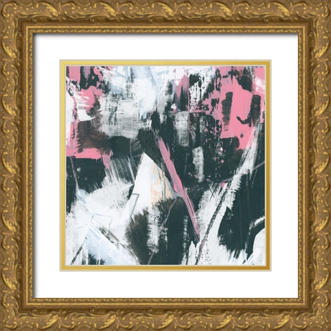 Graffiti Kiss III Gold Ornate Wood Framed Art Print with Double Matting by Vess, June Erica