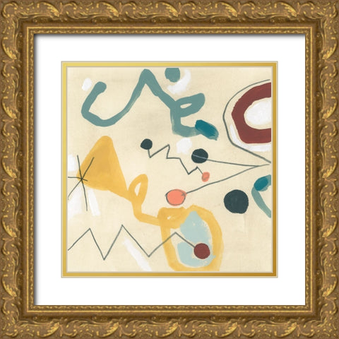 Ahora Mismo III Gold Ornate Wood Framed Art Print with Double Matting by Vess, June Erica